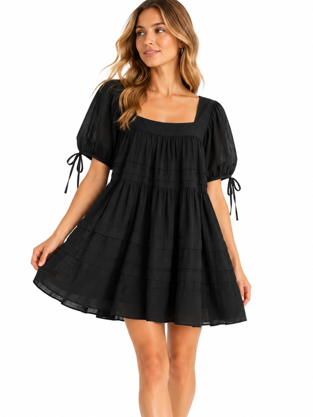 J. Crew Calliste Cotton Voile Mini Dress Black Size XS